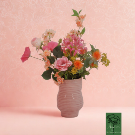Zijdeboeket op vaas Rosé Roesje - Afbeelding 2