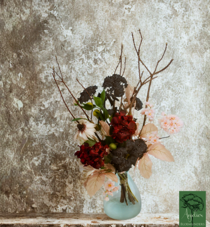 Zijdeboeket Bordeaux & Blush